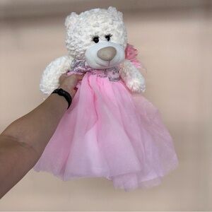 Quince Teddy Bear With Pink Dress